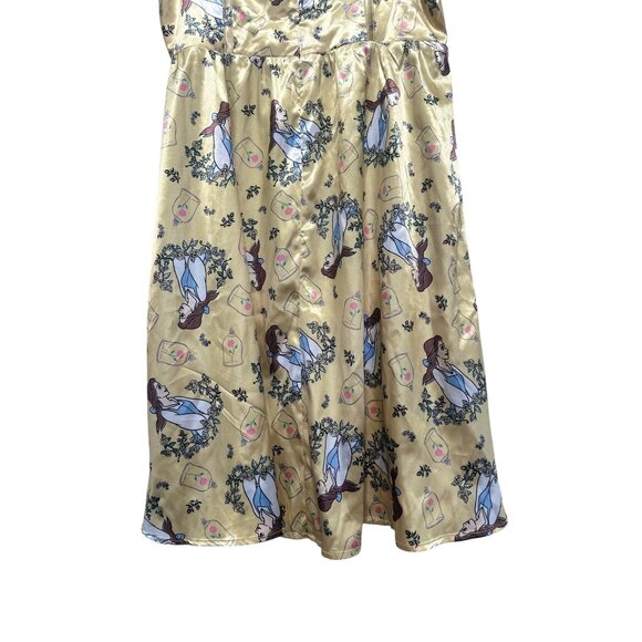 Disney Beauty Beast Belle Novelty Mini Dress Size Small Yellow Sweetheart Corset - Picture 7 of 16